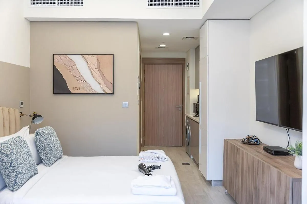 公寓 Cozy & Stylish Studio For 4 In Meydan 迪拜